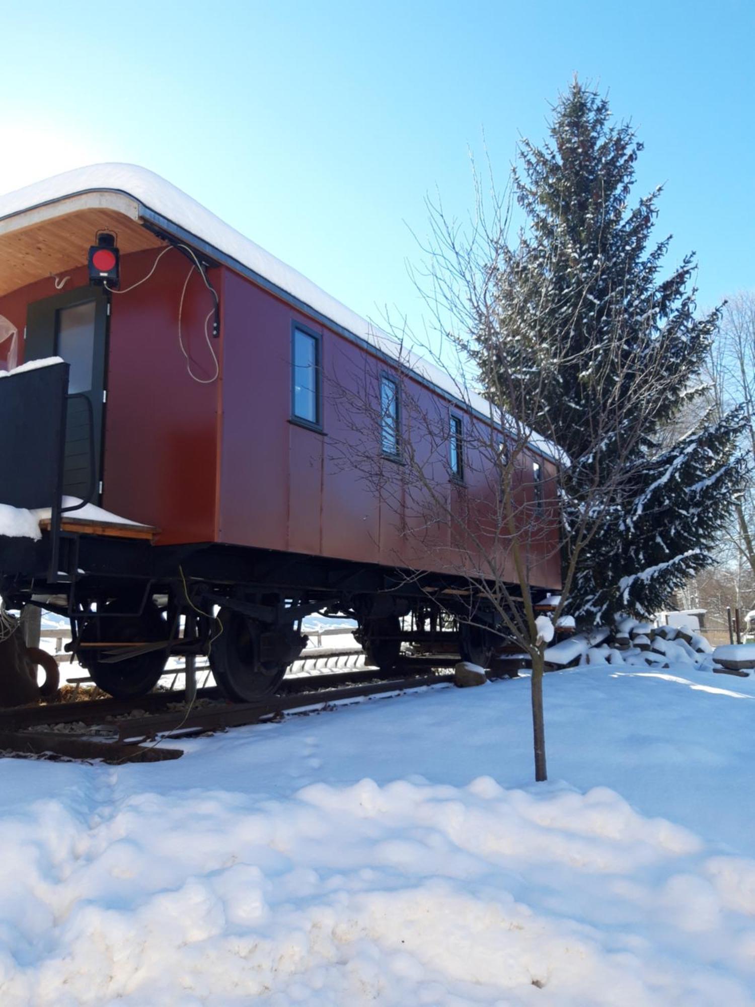 Eisenbahnromantik Im Urlaub Heinsdorfergrund Exterior foto